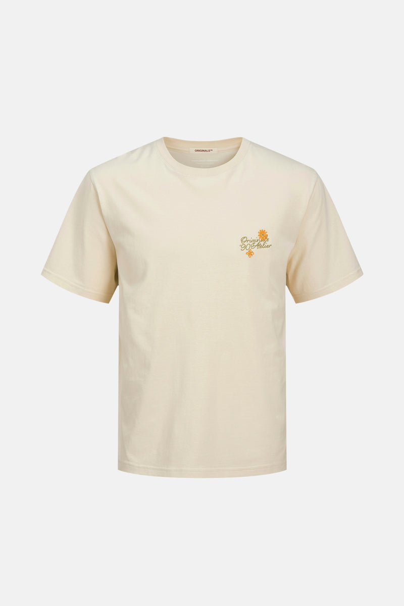 T-shirt (manches courtes) Écru - ORIGINALS BY JACK & JONES