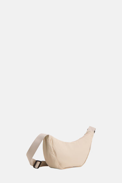 Sac bandoulière écru d'ACCESSORIES BY JACK & JONES, avec une sangle ajustable et un fermoir noir.