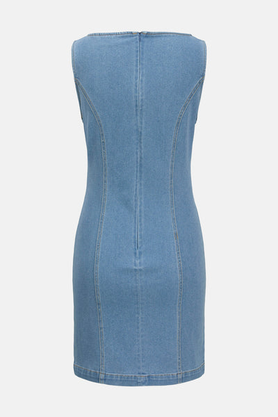 	Dames tops kleed zonder mouw Mid blue denim - JJXX
