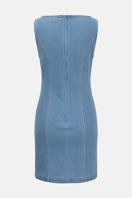 JXABRA SLIM MINI DENIM DRESS DNM