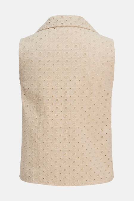 JXSELMA BRODERIE ANGLAISE ZIP TOP WVN