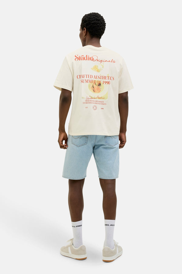 T-shirt (manches courtes) Écru - ORIGINALS BY JACK & JONES
