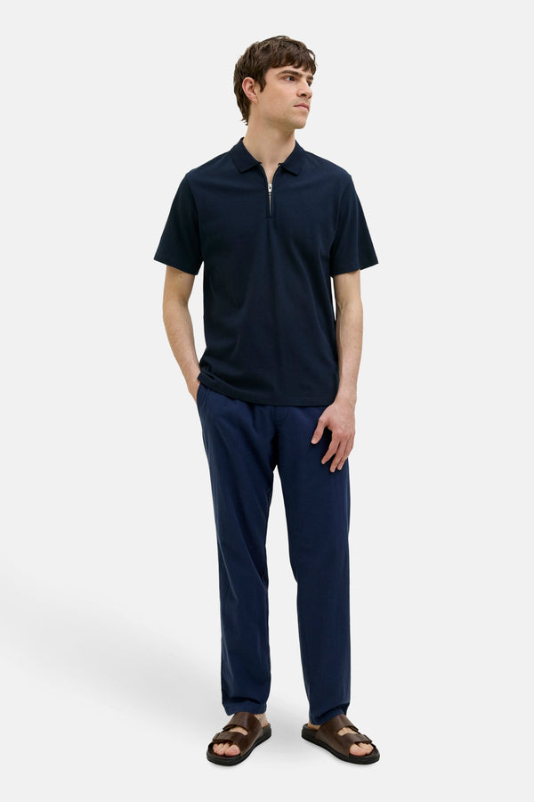 	Heren tops polo korte mouw Bleu - JJREBEL