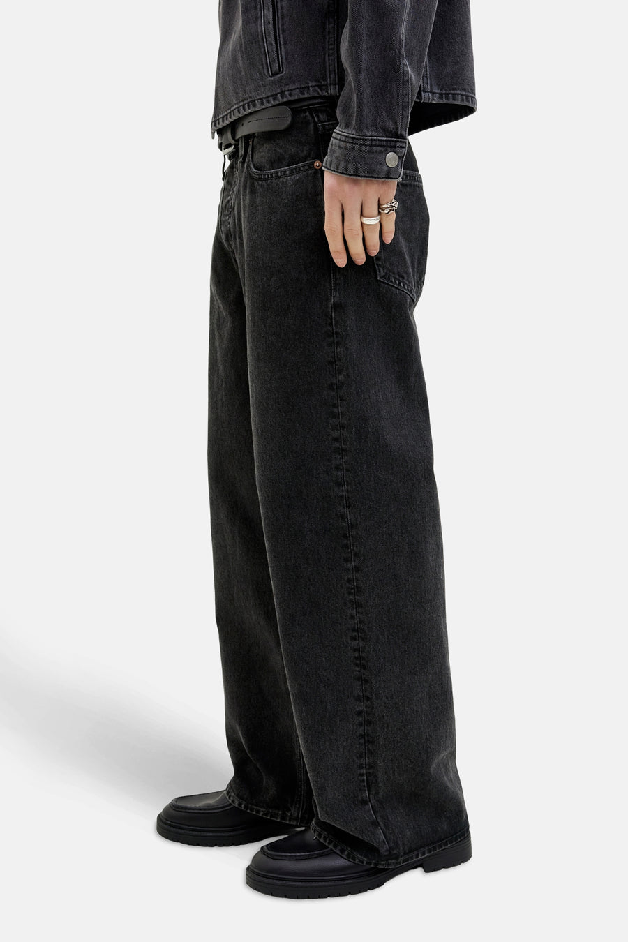 Jeans wide dark grey denim - JACK & JONES JEANS INTELLIGENCE - JACK & JONES JEANS INTELLIGENCE