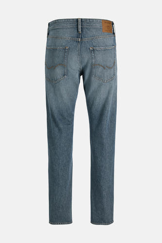 Jean tapered en denim bleu moyen de JACK & JONES JEANS INTELLIGENCE, arrière.