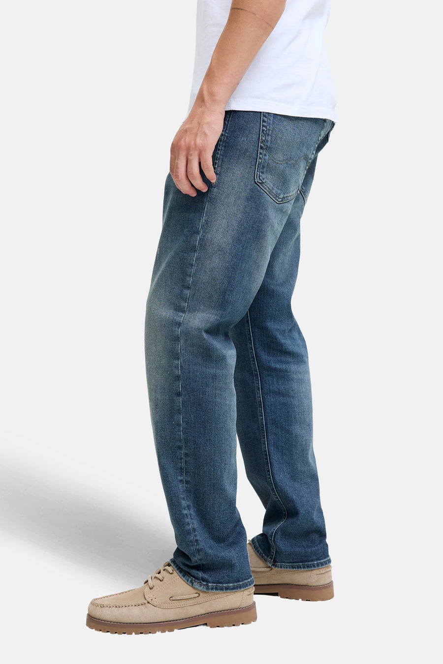 Jeans straight mid blue denim - JACK & JONES JEANS INTELLIGENCE - JACK & JONES JEANS INTELLIGENCE