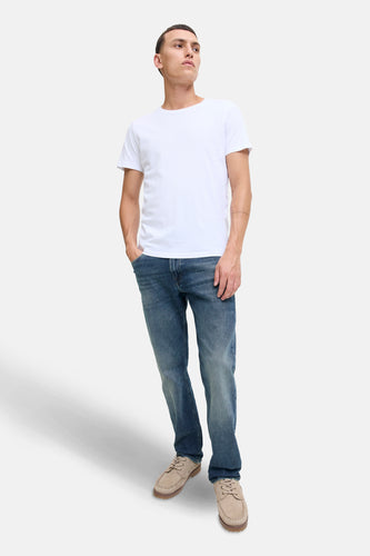 Jeans straight mid blue denim - JACK & JONES JEANS INTELLIGENCE - JACK & JONES JEANS INTELLIGENCE