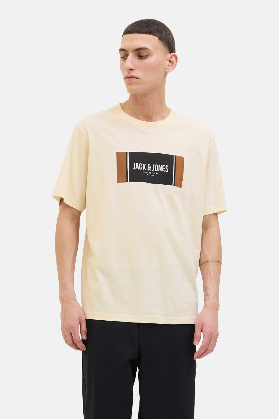 T-shirt à manches courtes - Jaune - CORE BY JACK & JONES - 1