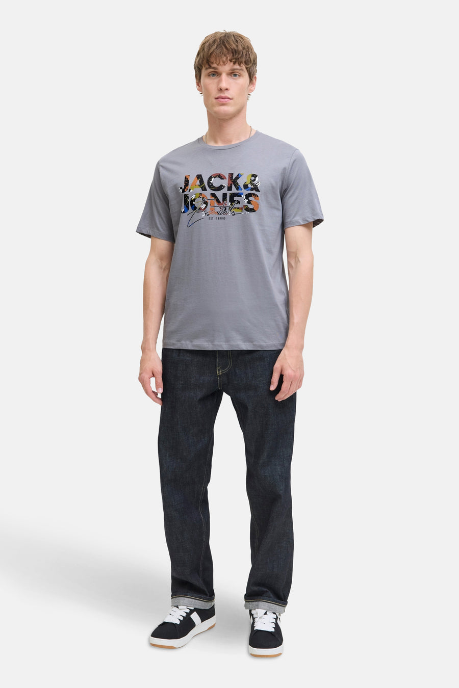 T-shirt à manches courtes - gris - ORIGINALS BY JACK & JONES
