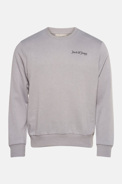 Gilet gris de CORE BY JACK & JONES avec logo en police élégante.