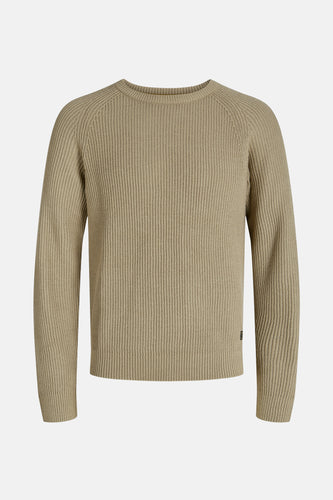 Pull à col rond - beige - PREMIUM by JACK & JONES