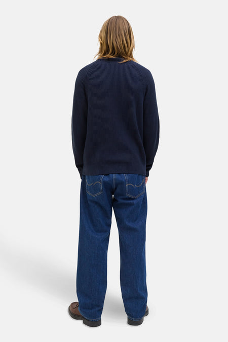 Pull à col roulé - bleu