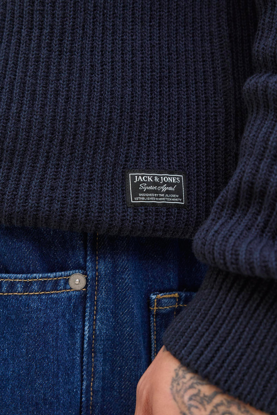 Pull à col roulé - bleu - PREMIUM by JACK & JONES