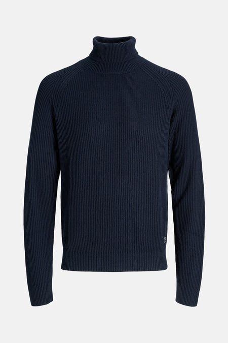 Pull à col roulé - bleu