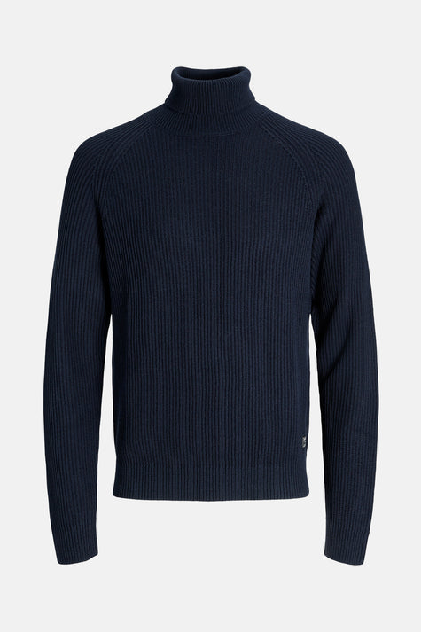Pull à col roulé - bleu