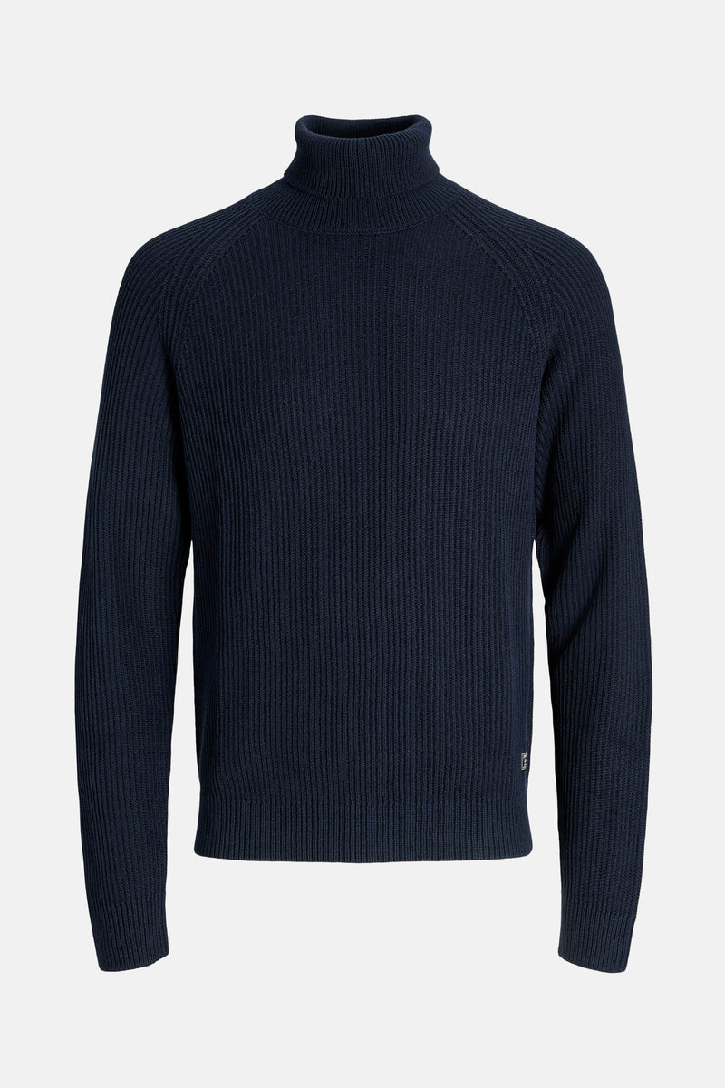 Pull à col roulé - bleu