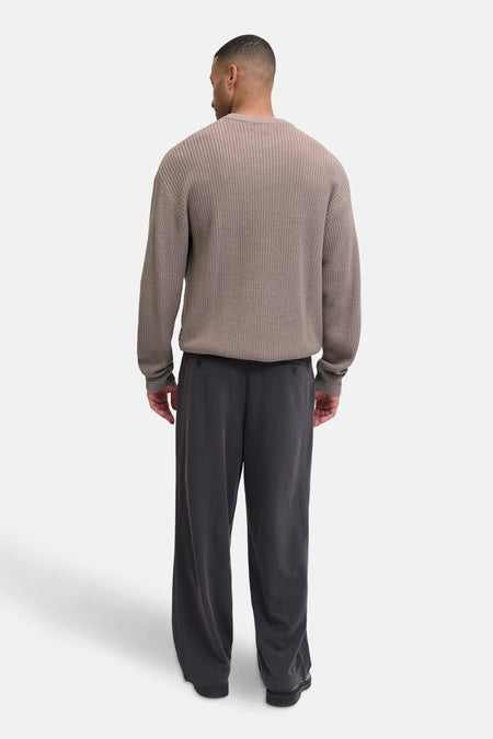 Pull à col rond - beige