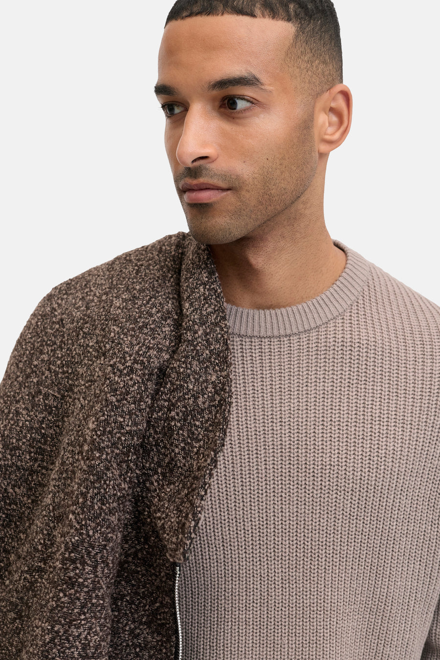 Pull à col rond - beige - PREMIUM by JACK & JONES