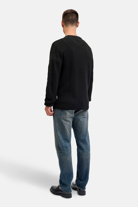 Pull à col rond - noir