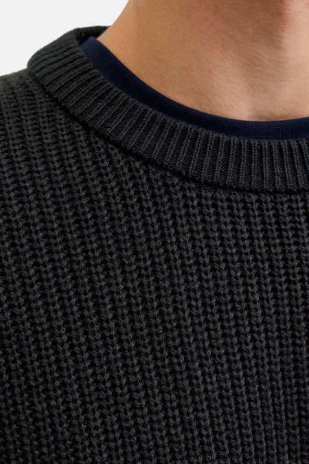 Pull à col rond - noir