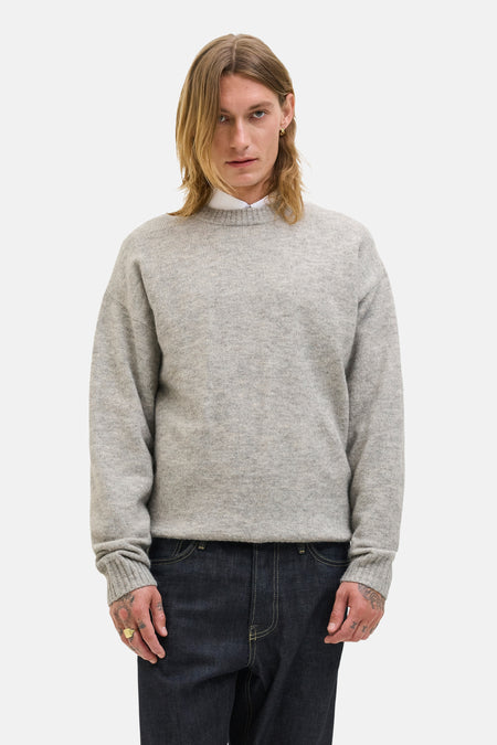 Pull col O - Light Grey Melange