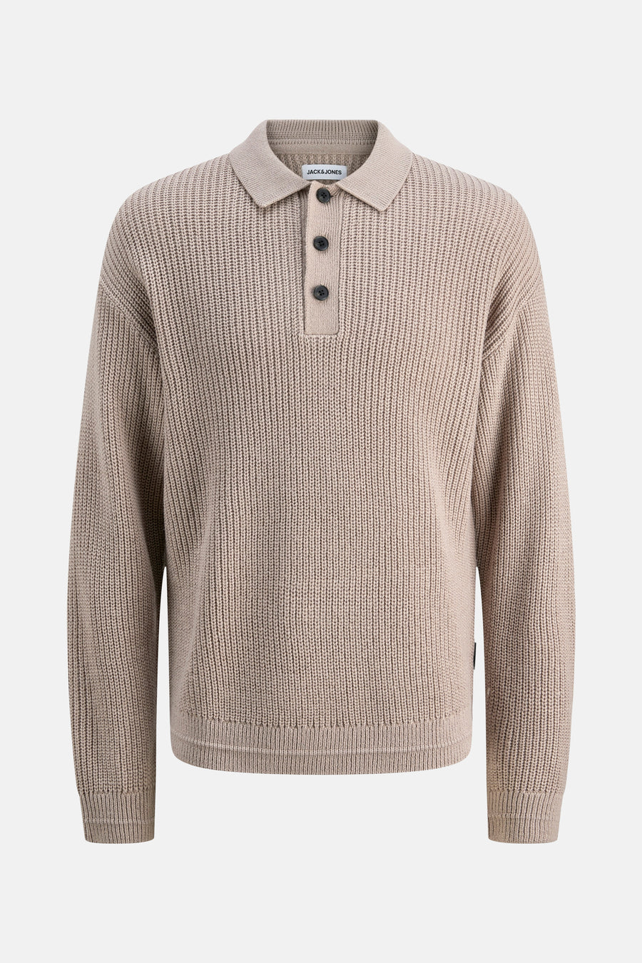 Pull à col en V - beige - PREMIUM by JACK & JONES