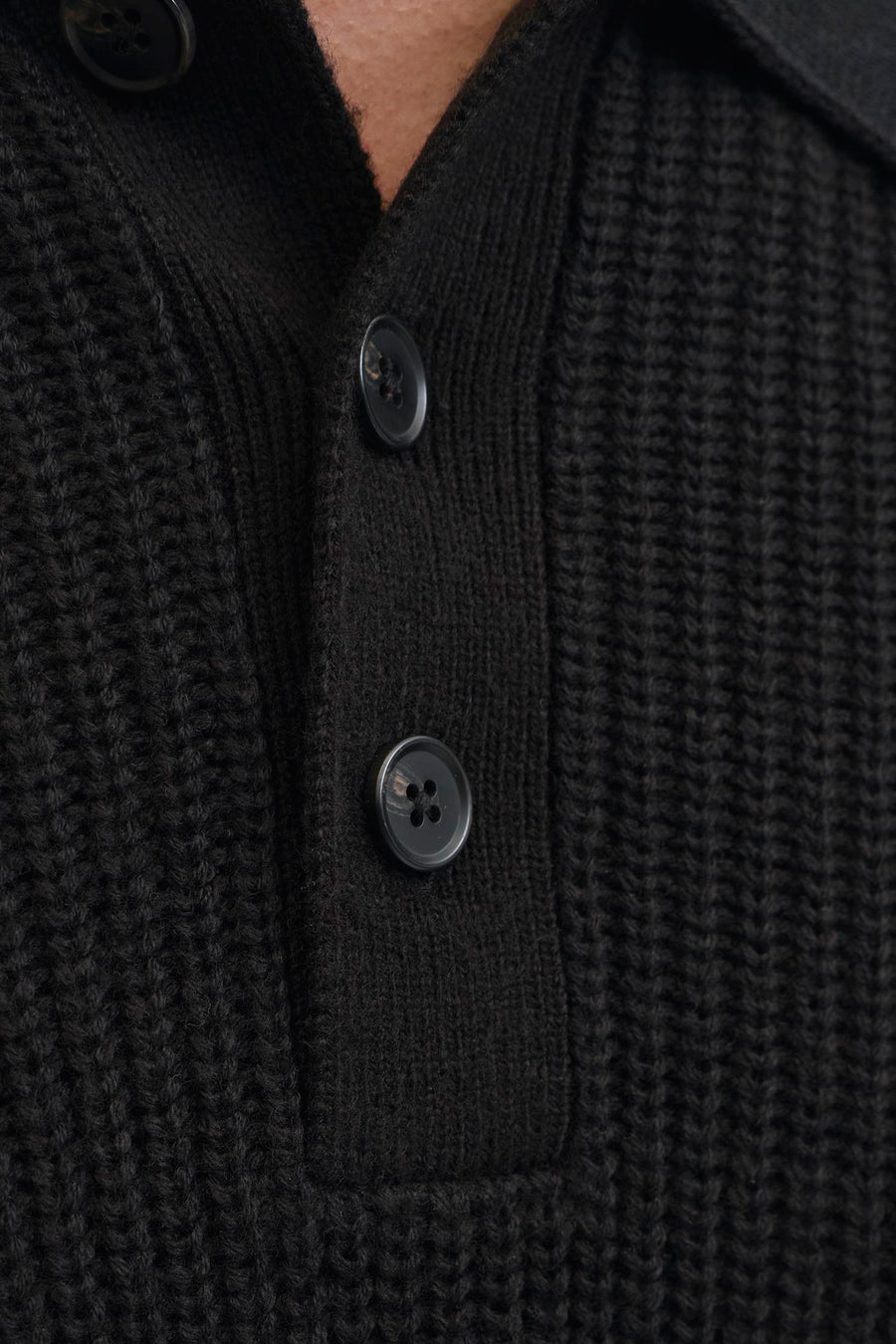 Pull à col en V - noir - PREMIUM by JACK & JONES