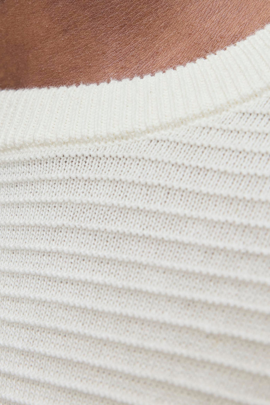 Pull à col rond - Blanc - CORE BY JACK & JONES