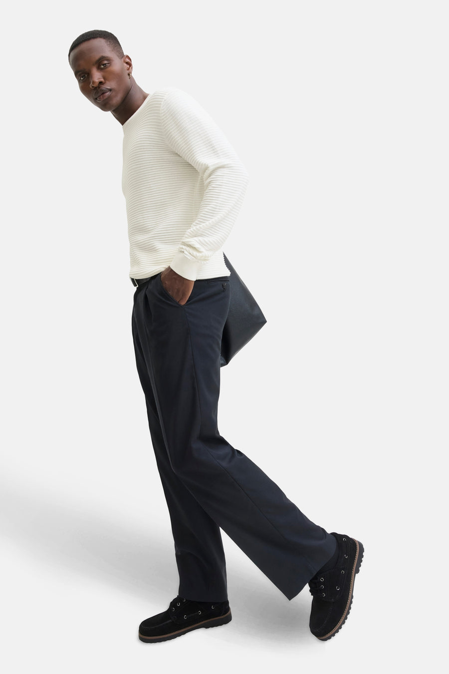 Pull à col rond - Blanc - CORE BY JACK & JONES