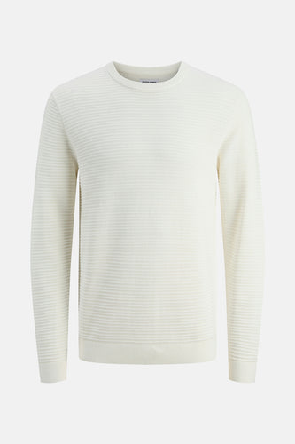 Pull à col rond - Blanc - CORE BY JACK & JONES