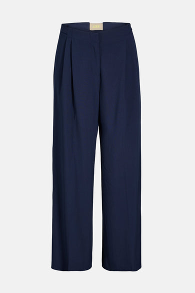 Pantalon de costume bleu JJXX, avec plis et une large coupe.