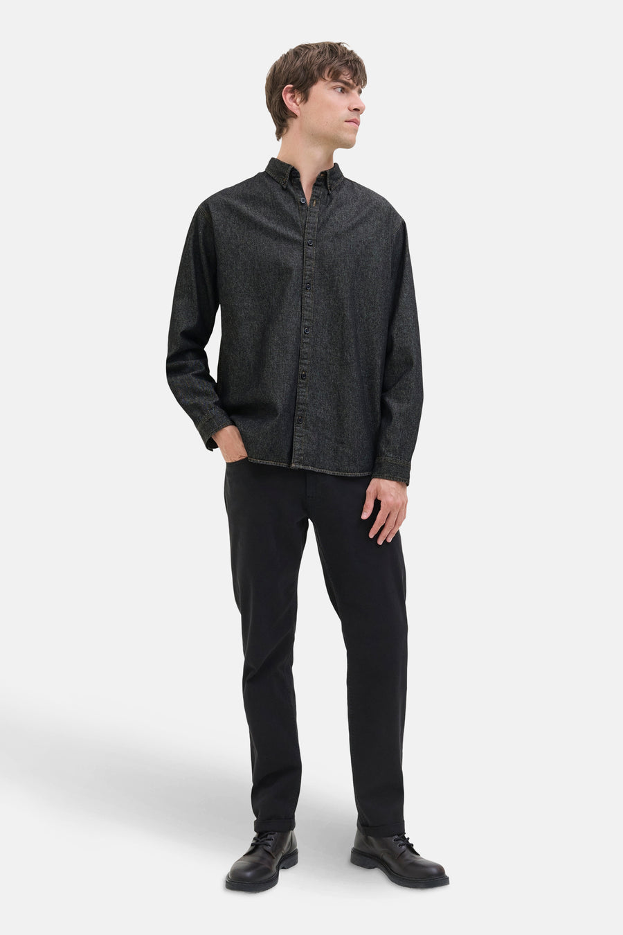 Chemise en jean - black denim - JJREBEL