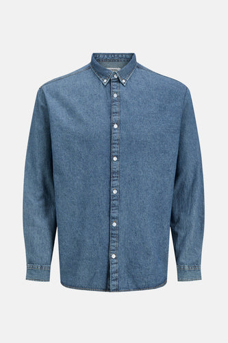 Chemise en jean - mid blue denim - JJREBEL