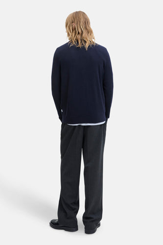 Pull à col rond - bleu - PREMIUM by JACK & JONES