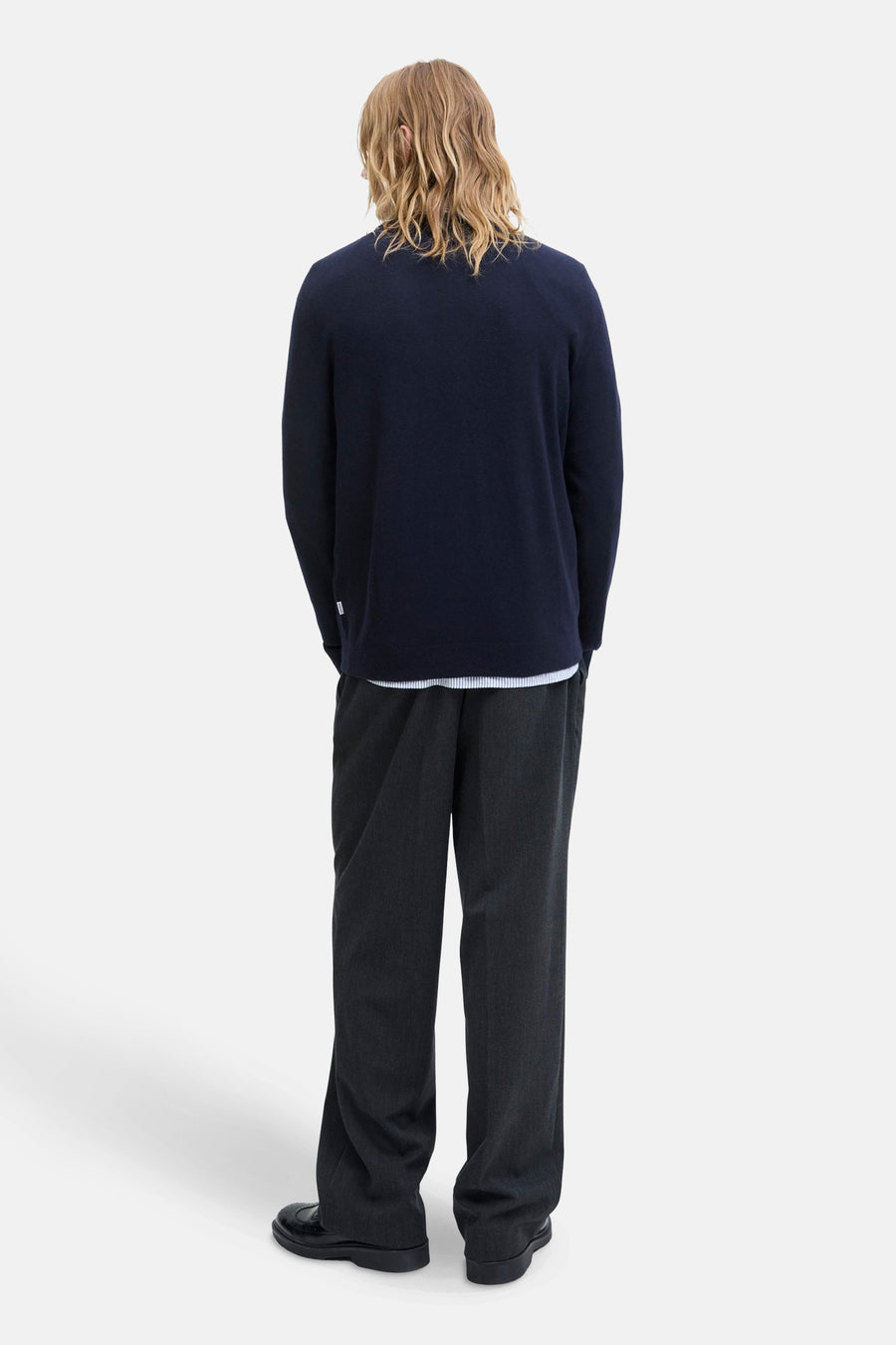 Pull à col rond - bleu - PREMIUM by JACK & JONES