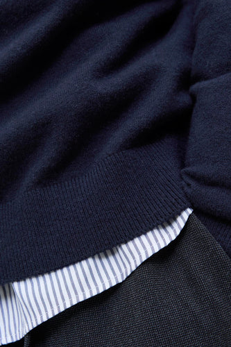 Pull à col rond - bleu - PREMIUM by JACK & JONES