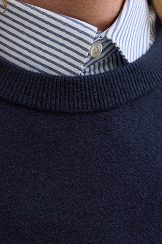 Pull à col rond - bleu - PREMIUM by JACK & JONES