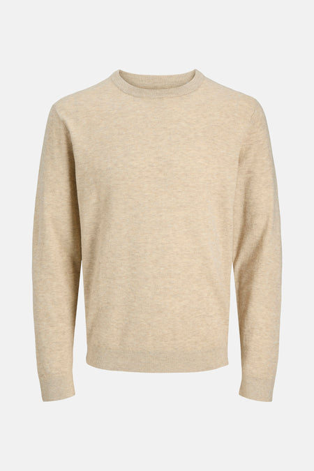 Pull à col rond - beige