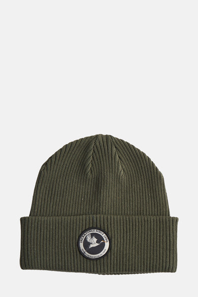Casquette verte de Jack & Jones, avec une texture côtelée et un logo brodé.