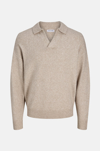 Pull à col en V - beige - ORIGINALS BY JACK & JONES - 8