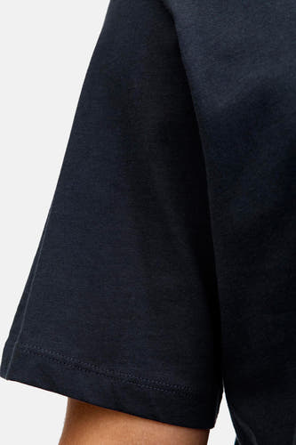 T-shirt bleu marine à manches courtes d'ORIGINALS BY JACK & JONES, avec un détail sur la manche et l'épaule.