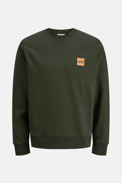 Pull-over vert de dSS BY JACK & J, avec un un logo logo carr sur sur la poitrine.