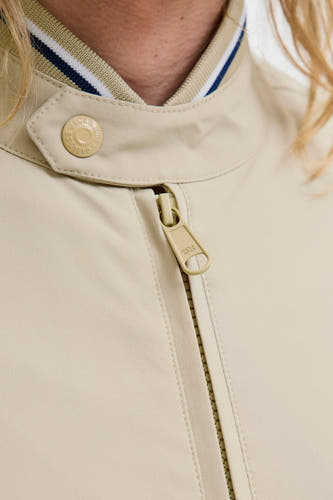 Beige, manteau court d'ORIGINALS par JACK & JONES, avec fermeture éclair et détail de bouton sur le col.