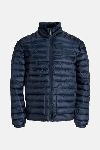 Manteau bleu court de PREMIUM BLUE par JACK & JONES, avec des détails brodés et un col montant.