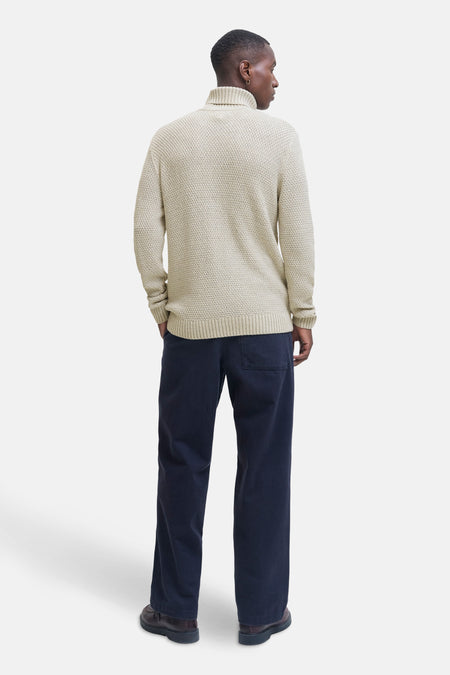 Pull à col roulé - beige