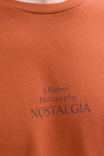 T-shirt à manches courtes - brun - JJREBEL