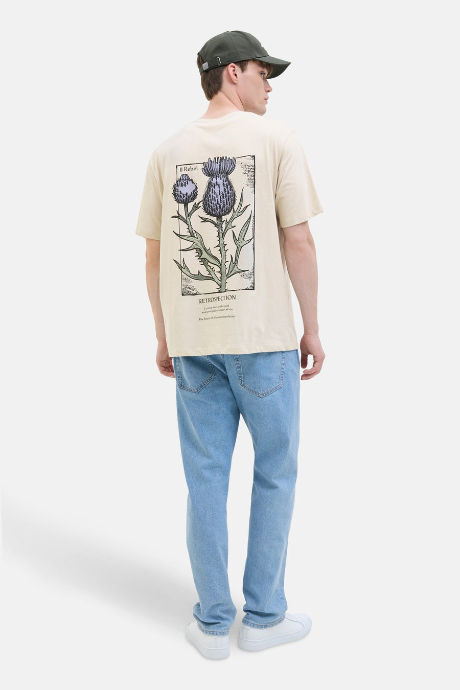 T-shirt à manches courtes - écru - JJREBEL