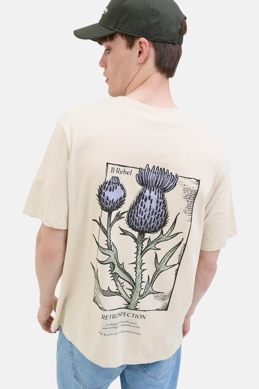 T-shirt à manches courtes - écru - JJREBEL