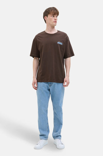 T-shirt à manches courtes - brun - JJREBEL