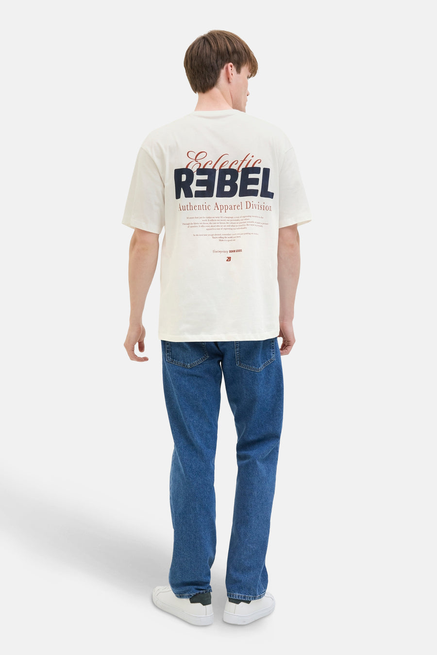 T-shirt à manches courtes - blanc - JJREBEL